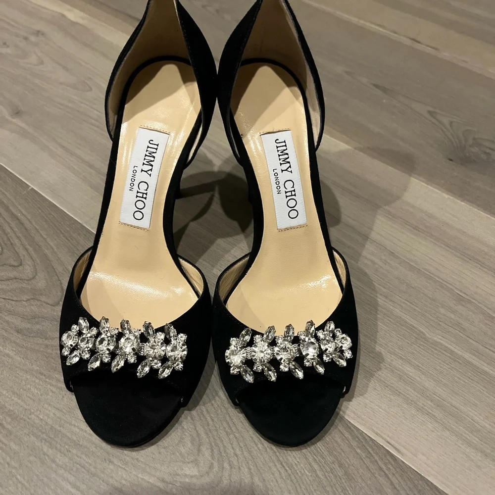 PRICE DROP!! 
Jimmy Choo Black Heels with Crystal Embellishments - Picture 8 of 8